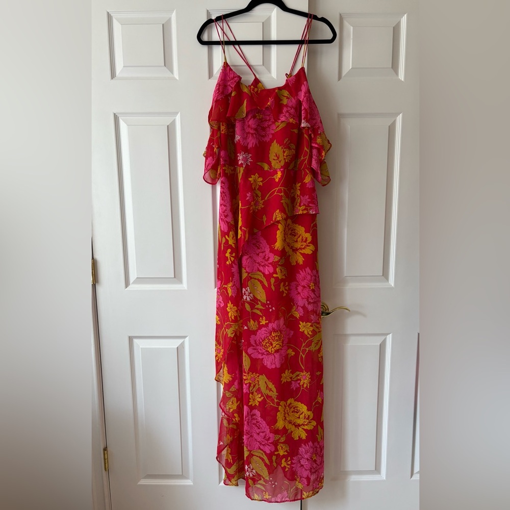 ASOS Floral Ruffle Maxi Dress